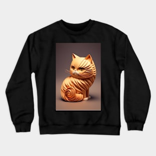 Cute Cat Portrait Paper Art Style Crewneck Sweatshirt